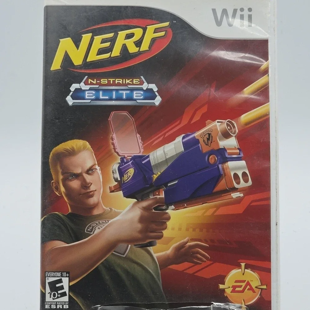 Nerf N-Strike Elite Nintendo Wii Video‎ Game Complete EA Shooter CIB Rail Action
